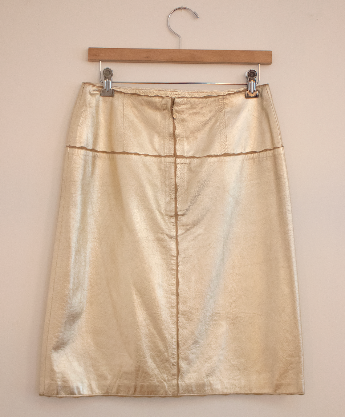 Chanel 2000's Leather Goat Skin Skirt