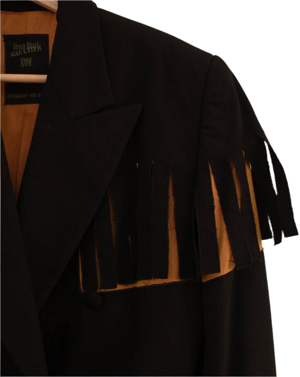 Jean Paul Gaultier Fringe Back Double Breasted Blazer