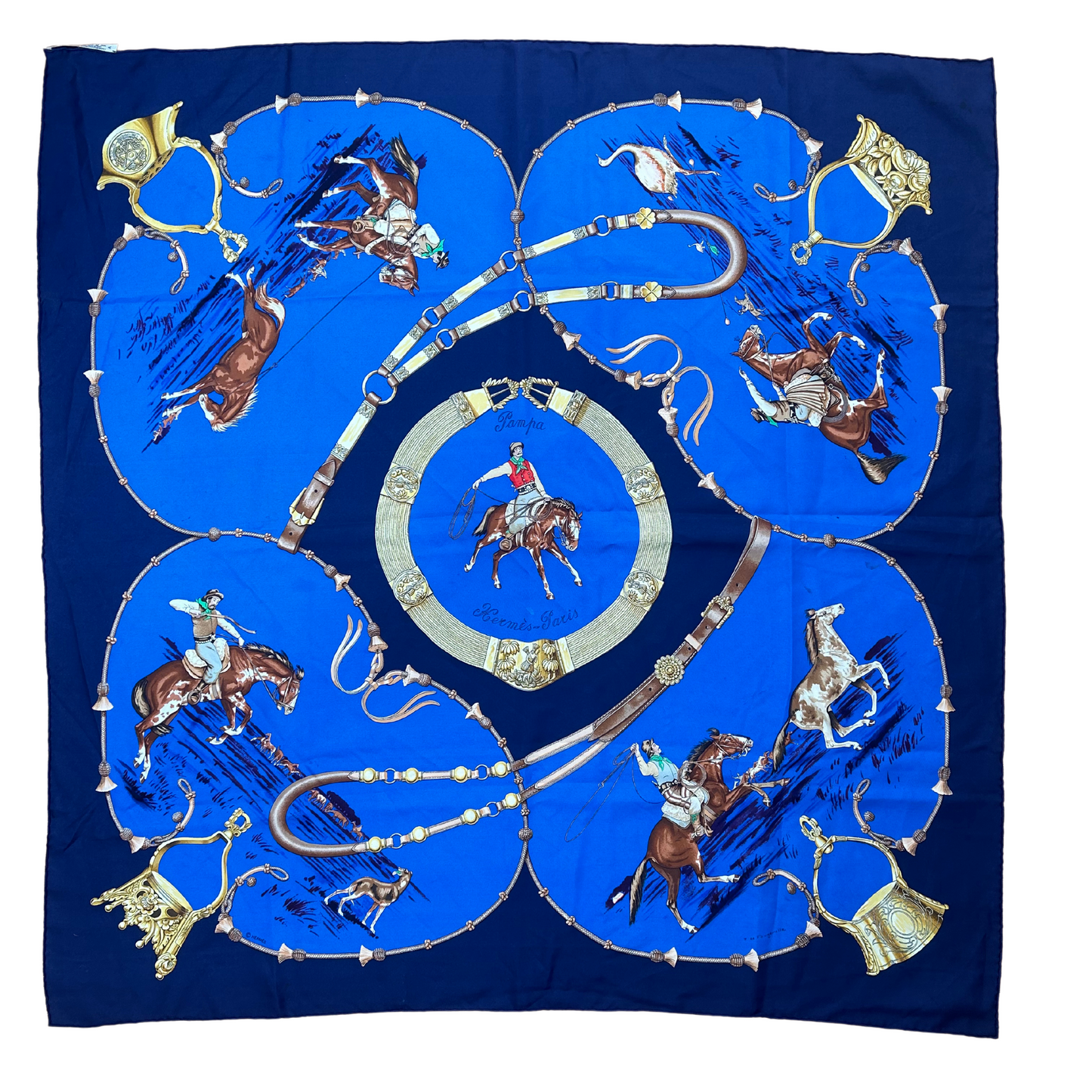 Hermes Carre 90 Pampa Scarf