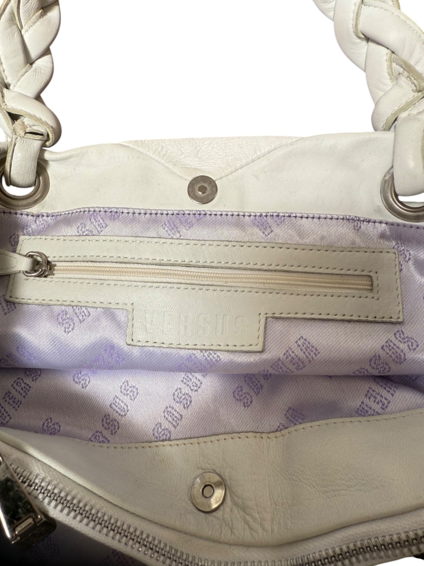 Versus Versace Braided Leather Shoulder Bag