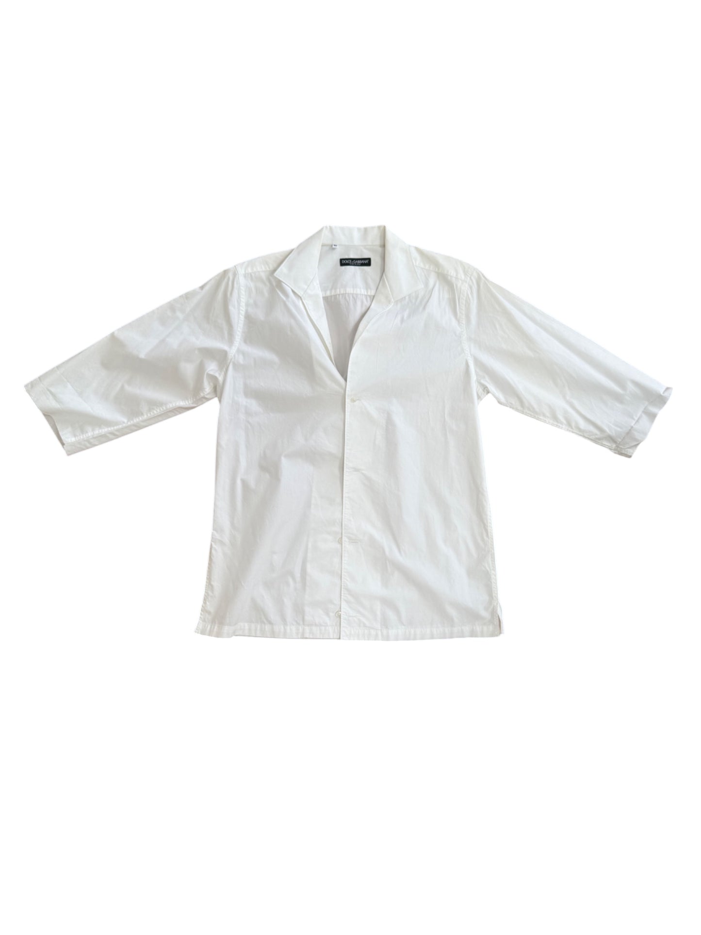 Dolce & Gabbana White Poplin Top