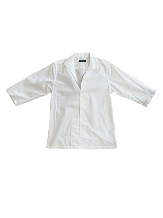 Dolce & Gabbana White Poplin Top