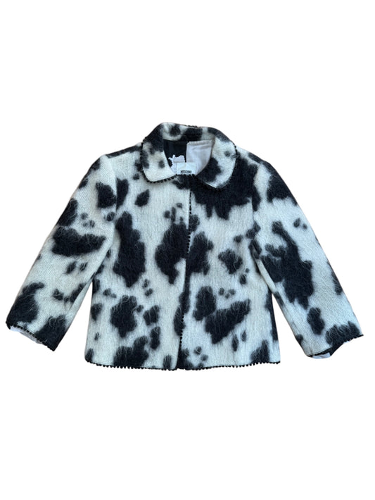 Moschino Cow Print Mohair Jacket