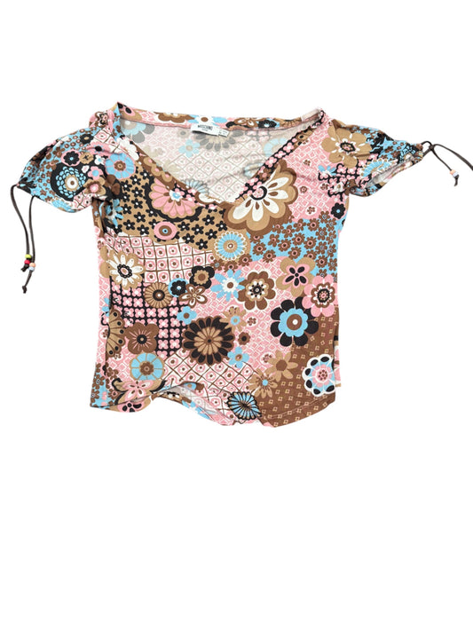 Moschino Jeans Retro Floral Mesh Top – Y2K Print