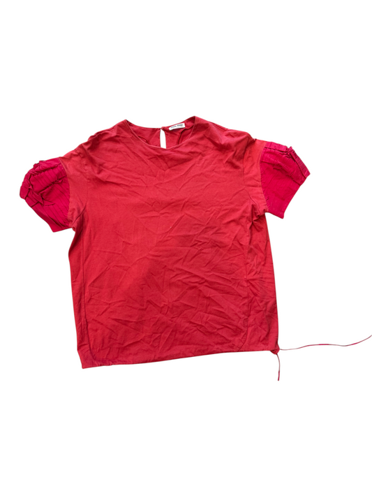 Miu Miu Ruby Ruffle Top