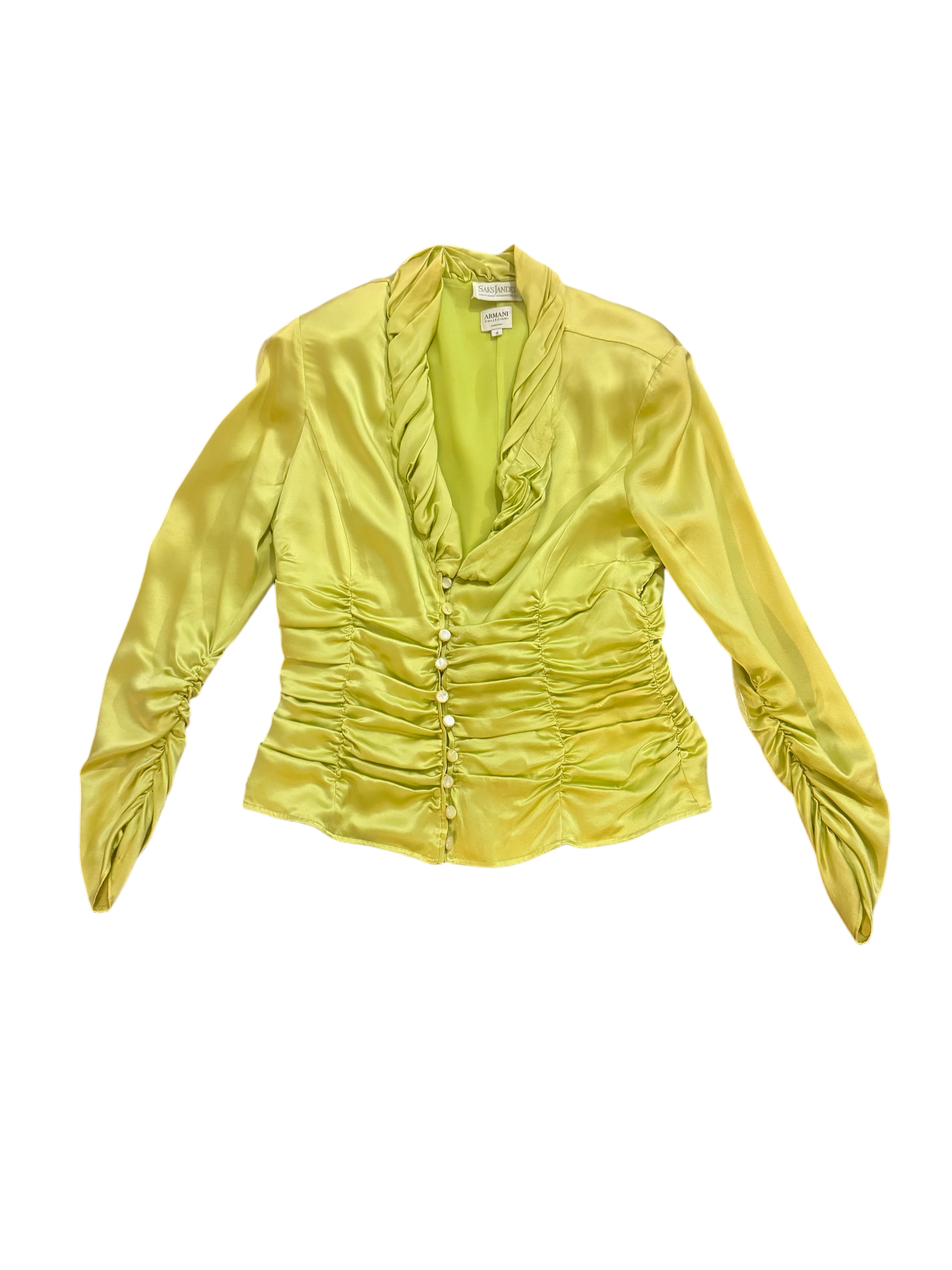 Armani Satin Ruched Blouse