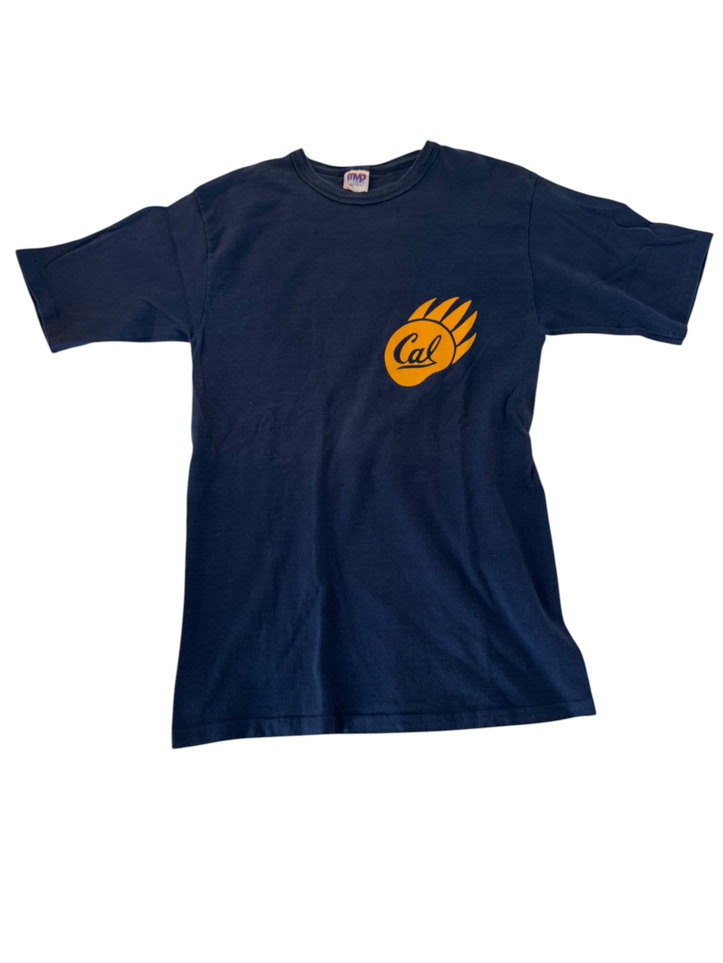 1980s–90s Cal “Go Bears” Collegiate Tee – Navy & Gold Vintage School Spirit