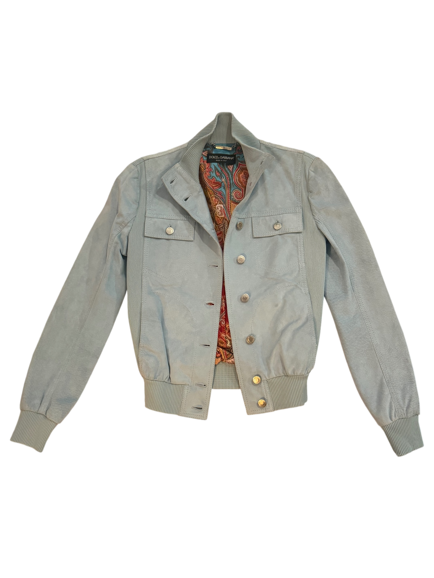 Dolce & Gabbana Suede Bomber Jacket