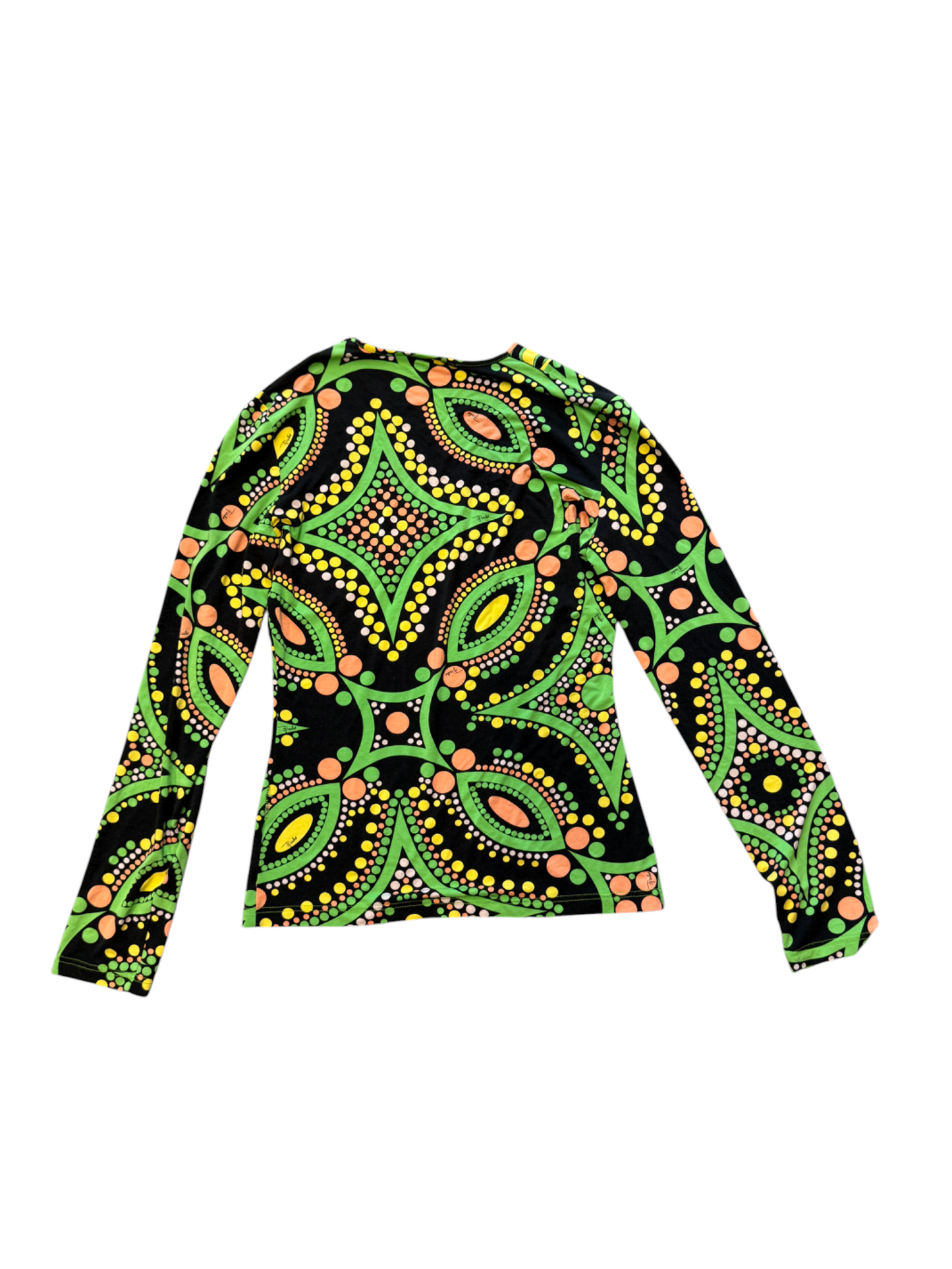 Pucci Green Long Sleeve Top